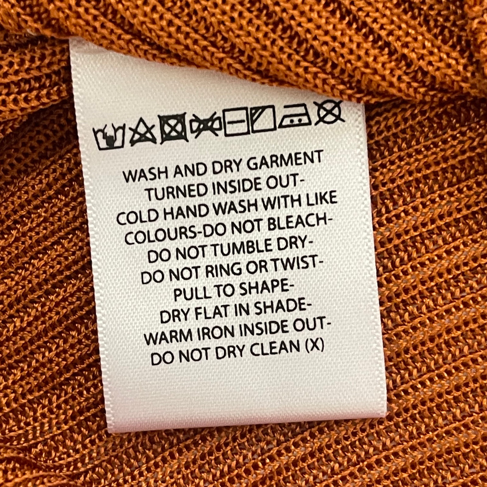 Nwt Auteur Studio Nour Dress - Orange/Rust - Asymmetrical Neckline - Size S — image 8 of 8